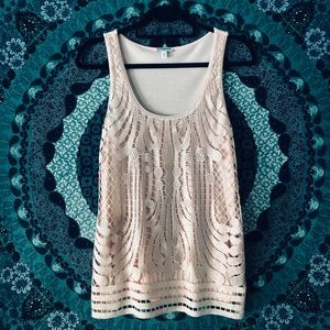 EUC Express pink Art Deco style tank top 💓